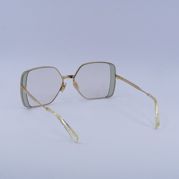 Gucci GG0992S 001 Sunglasses Gold Square Frame, Light Yellow Lenses - Picture 10 of 11